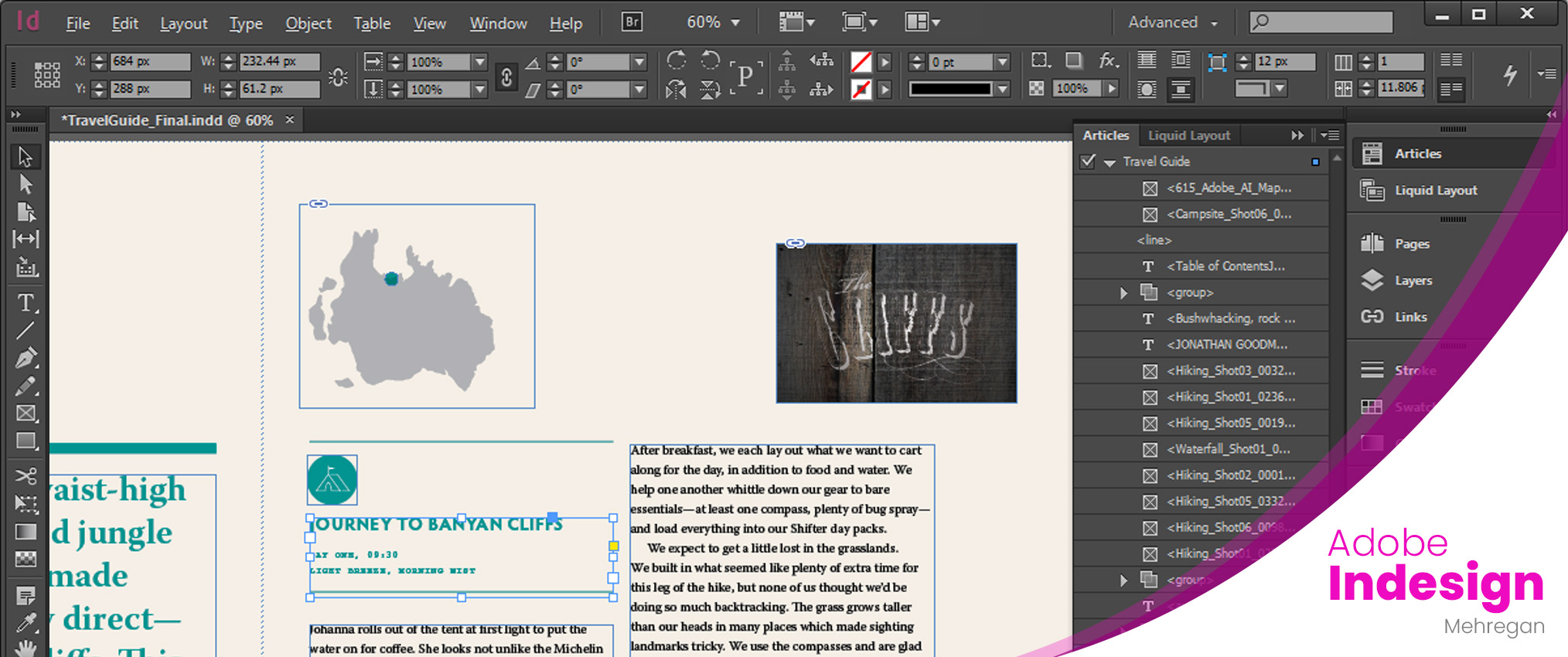 دوره آموزشی نرم افزار InDesign در اصفهان آموزشگاه مهرگان